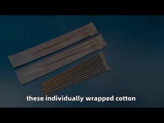 CA-006 الحيوية قابلة للتحلل عصا خشبية طويلة غرفة نظيفة Q نصائح القطن الصناعي