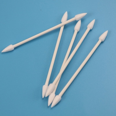 4.7 مم عصا ورقية قابلة للتحلل الحيوي ، مسحة قطنية Qtips مزدوجة مدببة لغرفة الأبحاث