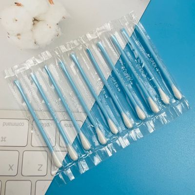 مسحات قطنية احترافية للصالونات، مغلفة بشكل فردي، برؤوس مستديرة / مدببة، لتطويل الرموش، واستخدام المنتجعات الصحية