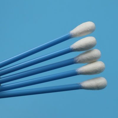 10 سم أزرق PP عصا رأس كبير مستدير قطن كوب الطبي قطن سواب مطبق لجمع العينات