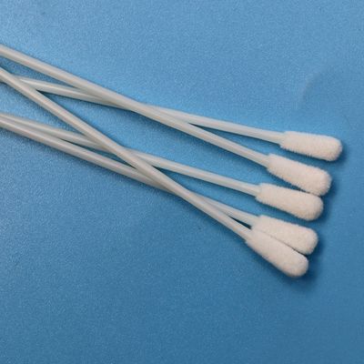 146 ملم مسحة أخذ عينات الفم من النايلون المتدفق ملفوفة بشكل فردي معقمة لأخذ العينات الطبية بدون نقطة كسر