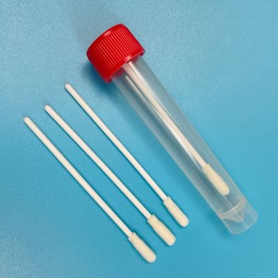 8cm PP Stick Round Foam Tip سطح العينات مسح التحكم البيئي جمع العينات مسح للأغذية