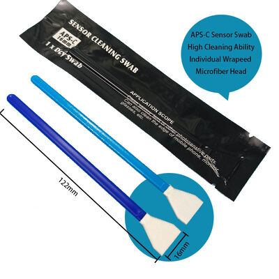 مسحات مستشعر من الألياف الدقيقة ملفوفة فردية مقاس 16 مم لكاميرات APS-C مسحة تفصيلية لتنظيف كاميرا DSLR