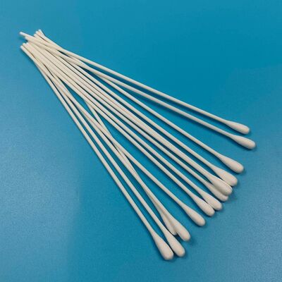 20 سنتيمتر يمكن التخلص منها اضافية طويلة PP عصا القطن برعم القطن مقاومة للمواد الكيميائية Qtips للمختبر
