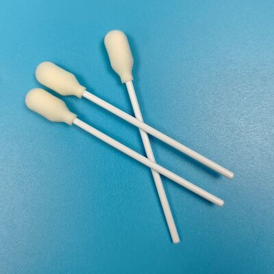 الغطاء الأبيض من الرغوة المستخدمة مرة واحدة من PP العصا الغطاء القطنية الإسفنج العصا الرغوة النقطة مسحوق للاختبار الطبي
