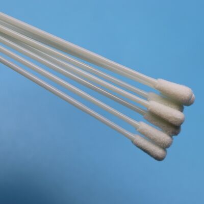 145mm ABS Stick Flocked Nylon Sterile Swab Flu Test Sampling Swab Oral Specimen Collection Swab without Breaking Point
