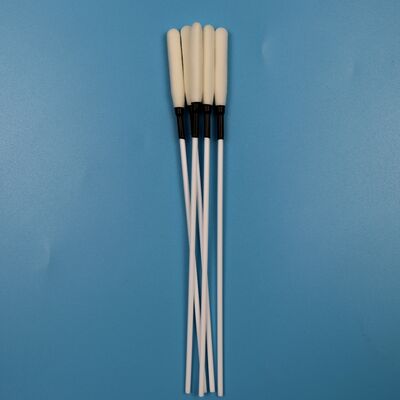 White PP Stick Long Sponge Swab for Medical Cleaning High Absorbency Foam Tip Swab Trocar Cleaning Swab with 8mm Head Width