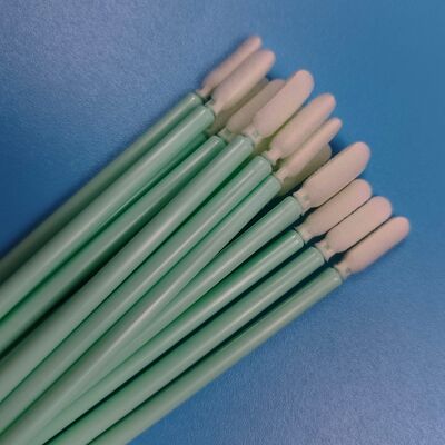 TX709 الأخضر PP عصا الدقة تنظيف الإسفنج مسحة غرف الأبحاث رغوة تلميح تفصيل مسحة تنظيف الالكترونيات مسحة