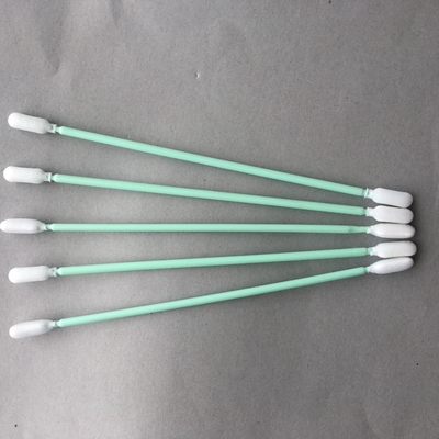 TX740B غرف الأبحاث Q نصائح ، تنظيف القطن مسحات عصا خضراء لتنظيف ثنائي الفينيل متعدد الكلور