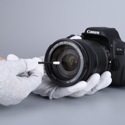 البصريات صناعة رغوة تنظيف مسحات 100 جهاز كمبيوتر شخصى / حقيبة مع عصا PP الأسود