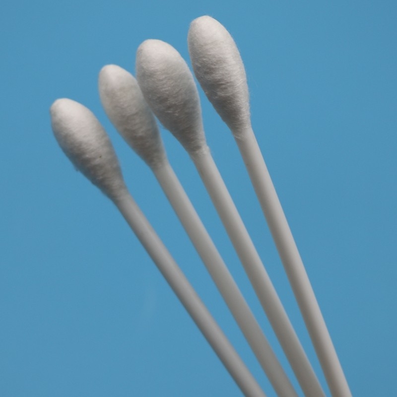 عود PP ذات 10 سم ذات رأس مستدير كبير Qtips Medical Cotton Bud Swab Applicator