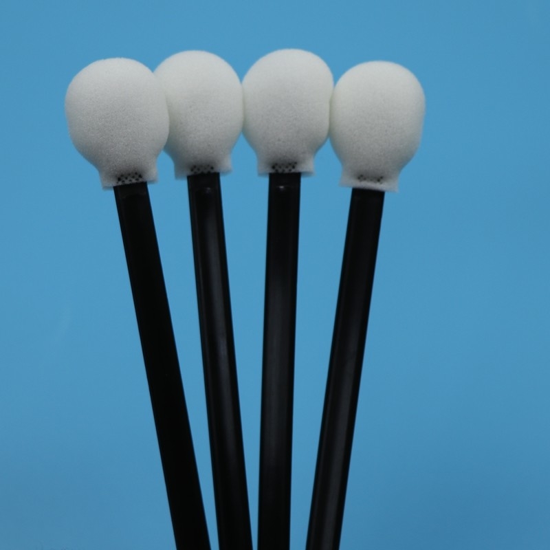 708 Lint Free Black Handle Circular Sponge Stick Cleanroom Swab Car Care Lollipop Foam Swab (تصفيحات الغسيل للسيارات)