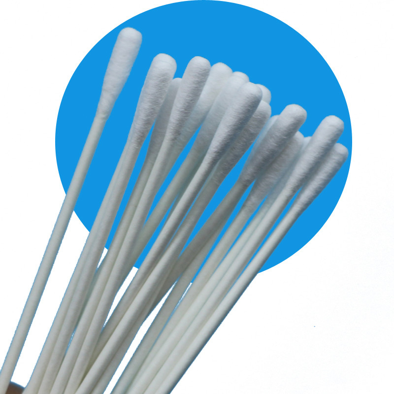 عصا ورقية صديقة للبيئة 3.2 ملم صغيرة مستديرة Qtips غرفة نظيفة غطاء قطني مع رؤوس مزدوجة