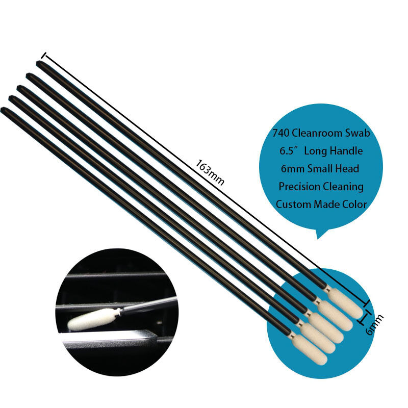 TX740 خالي من الوبر مقاس 6.5 بوصة إسفنجة دقيقة بمقبض طويل للغاية وتفصيل مسحة تنظيف الطابعة مسحة رغوية لتنظيف السيارة