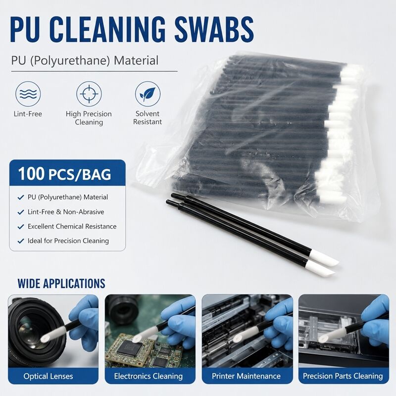 T-11 Ruby Stick Lint Free Swab ️ رغوة PU عالية الامتصاص 5 ملم ، قابلة للغسيل وبدون رغوة للطابعة والتنظيف البصري
